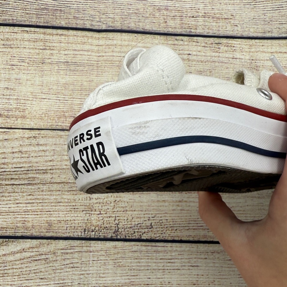 Converse White Sneakers with Red Accents - Picture 3 of 7